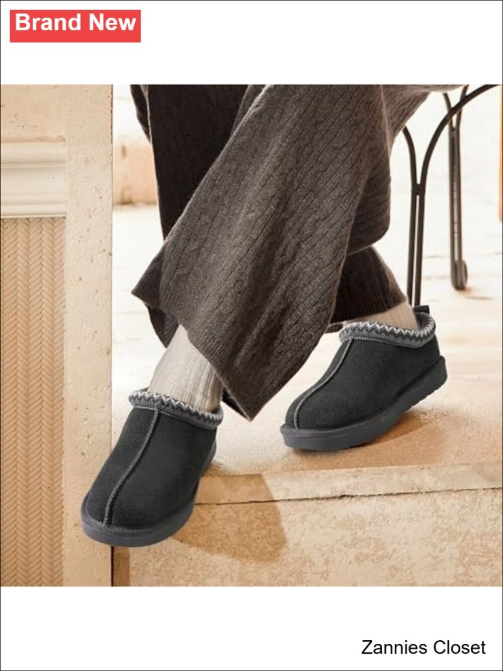 ✨ DREAM PAIRS Women's Fuzzy Cozy Suede Slippers Slip-On Indoor Outdoor - Picture 2 of 6